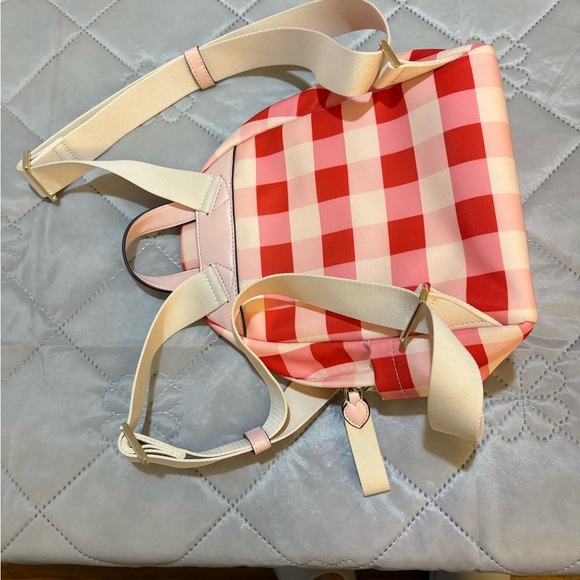 kate spade Red and Pink Checkered Kids Backpack - Picture 8 of 10